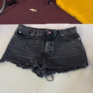 BDG Charcoal Frayed Jean Shorts